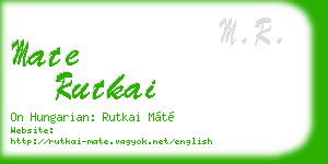 mate rutkai business card